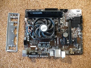 Carte mère MSI A320M PRO-E ( DDR4 ) AMD A8-9600 3.10 GHZ X4 - Photo 1/5