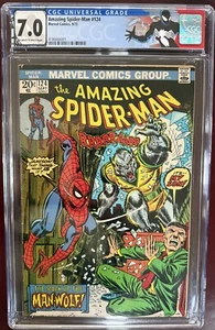 Amazing Spider-Man #124 CGC 7.0 1973 418666001 1ª aplicación. Hombre Lobo - Imagen 1 de 2