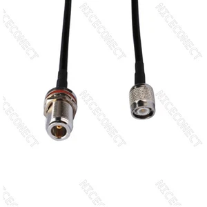 1 metro de largo Antena Wlan Pigtail Cable TNC Macho Plug to N Jack Hembra RG58 RF - Imagen 1 de 3