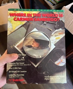 #0015 Where in the World is Carmen Sandiego Big Box Deluxe PC Game - Picture 1 of 3