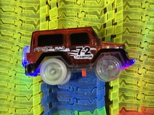 Led Light Up Electric Mini Race Car Truck w/ 9’ Track Rapid Drift Car Toy Works - Picture 1 of 11