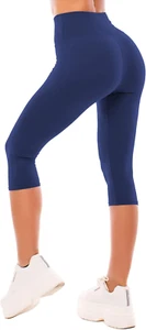 High Waisted Leggings for Women - Full Length Capri Buttery Soft Yoga Pants for - Picture 1 of 6