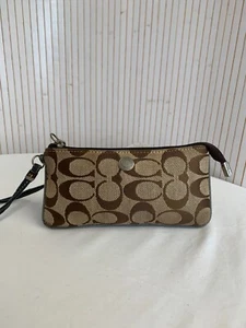 Porte monnaie petite pochette Coach Toile Monogrammée - Imagen 1 de 12