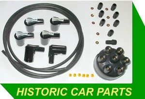 IGNITION LEAD KIT & CAP for DAIMLER CONSORT 2½ lt 1950-53 c/w CHAMPION Plug Caps - Picture 1 of 2