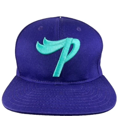 Gorra Pink Dolphin Truckers verde azulado logotipo P púrpura bordada ajustable Foto 1 de 4