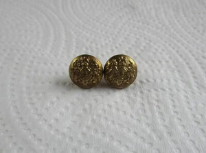 British Army Pair:"GENERAL SERVICE CAP BUTTONS" (12mm, WW1-WW2 Period, Sidecap) - Picture 1 of 4
