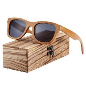 Vintage Zebra Bamboo Wood Polarized Sunglasses UV Protection - Picture 1 of 8