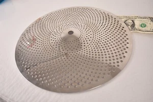 11 3/4" Low Volume Mute Perforated Hi Hat Cymbal Chrome/Silver Finish - Picture 1 of 5