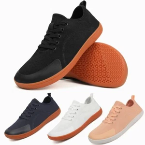 Scarpe uomo punta larga box casual scalze zero drop minimaliste sneakers taglia 8-14 - Foto 1 di 40