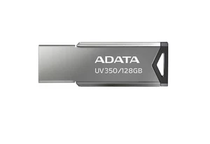 ADATA UV350 USB 3.2 Gen 1 Flash Drive Argent AUV350-128G-RBK avec Cordon - Photo 1/9
