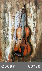 3D Handmade Metal Art, Violin Gift, Home Decor, Painting, Metal Sculpture Deal - Imagen 1 de 4