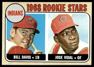 1968 Topps Bill Davis/Jose Vidal radiocontrol Cleveland Indians #432 - Imagen 1 de 2