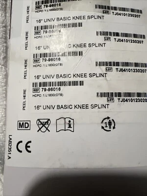 Procare 16" Universal Basic Knee Splint Immobilizer 79-96016 New In Box - Image 1 of 3