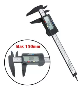 LCD Digital Electronic Carbon Fiber Vernier Caliper Gauge Micrometer 150mm 6inch - Picture 1 of 4