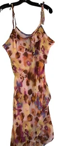 Rue 21 Dress XL NEW Sundress Floral Shoulder Ties Maxi One Side Knee Other Side - Picture 1 of 17