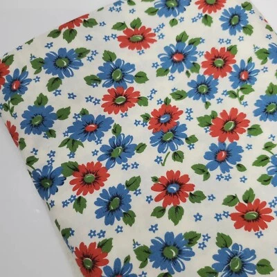 Erin Michael Fabric Purebred Floral Retro Moda Sew Quilt Cotton OOP ONE YARD  - Image 1 of 2