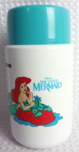 Vtg Disney The Little Mermaid Aqua/White 8 Oz Thermos With Cup Only, No Stopper - Picture 1 of 8