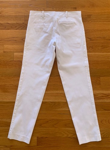 TORY BURCH donna junior bianco slim stile smoking Capri abito pantalone fondo tg 2