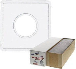 Snaplocks For NICKEL Coins 25 Clear Plastic Holders 2x2 Quality Square Capsules - Picture 1 of 6