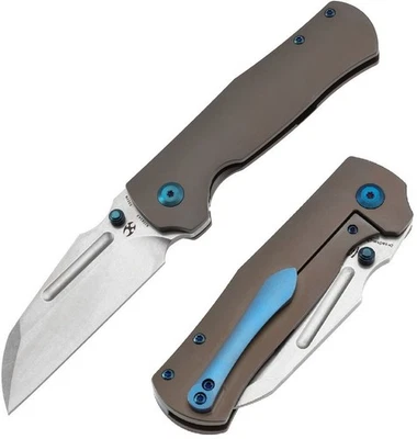Kansept Knives Dreadnaught Folding Knife 3½ CPMS35VN Steel Blade Titanium Handle - Image 1 of 4