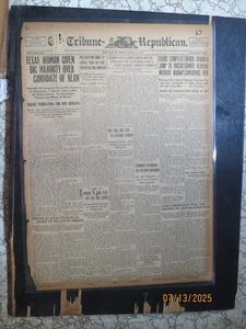 Darrow to close Plea for Loeb and Leopold 1924 Newspaper 63 + Texas Klan - Imagen 1 de 1