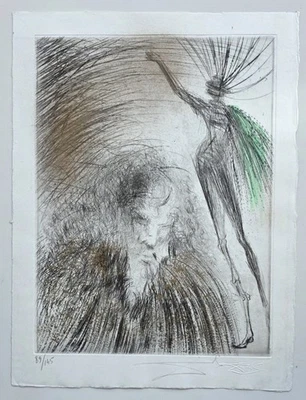 Salvador DALI - VIEUX FAUST - ORIGINAL Radierung 89/145 handsigniert - sehr gut - Bild 1 von 4