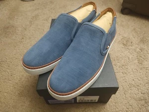 Allen Edmonds Alpha Slipper Schuhe blau Denim Farbe Herren Größe 10 BRANDNEU - Bild 1 von 6