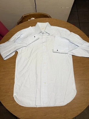 Camisa Ermenegildo Zegna Puño Francés Hombre 16.5/42 Rayas Blancas  Foto 1 de 4