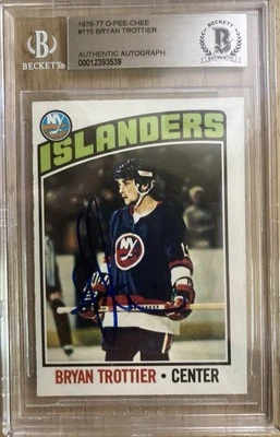 Bryan Trottier 1976 OPC #115 BGS Authentic Autograph New York Islanders HOF - Image 1 of 2