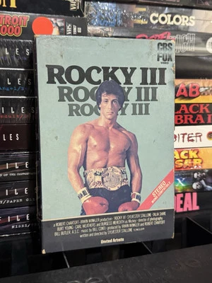 1982 Rocky III - 3 VHS Tape - CBS Fox Video Big Box Red Label Pull Out - Image 1 of 4
