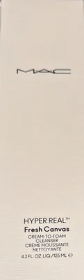Limpiador de lona MAC Hyper Real Fresh crema a espuma 4,2 fl oz tamaño completo en caja Foto 1 de 2