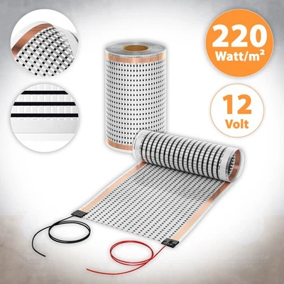 12V Heating Foil Camping Mobile Home Tent Car Heater Underfloor Heating Floor - Image 1 of 4