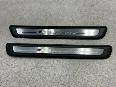 21 22 23 24 BMW M3 G80 Left & Right Door Sill Scuff Plate Trim Set 1614 OEM - Image 1 of 4