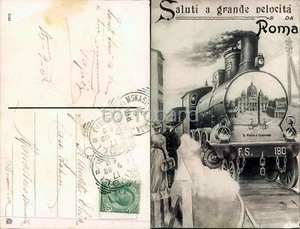 ROMA CITTA'-SALUTI GRANDE VELOCITA' TRENO-C79-113 - Picture 1 of 1