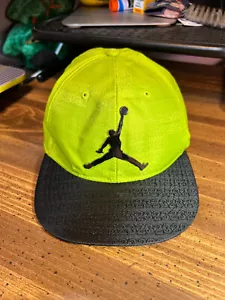 Jordan Shiny Black Metal Jump Man 23 Print Allover YOUTH Adjustable BOX SHIP EUC - Picture 1 of 20
