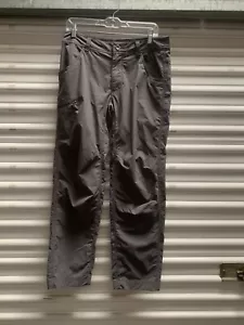 Marmot Pants Mens 32x30 Gray Flat Front Straight Nylon Stretch Hiking - Picture 1 of 13