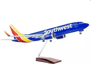Aereo Boeing 737 1:80 modellino aereo pressofuso con LED NUOVO - Foto 1 di 12