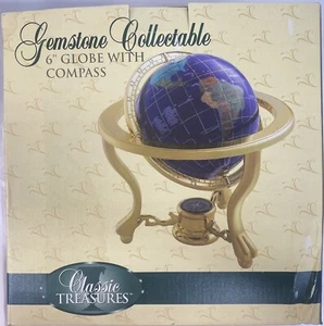 6” GLOBE WITH COMPASS CLASSIC TREASURES - Picture 1 of 7