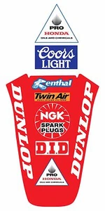 FRONT AND REAR FENDER DECALS FOR 1992 1993 1994 HONDA CR 250 VINTAGE MOTOCROSS - Picture 1 of 1