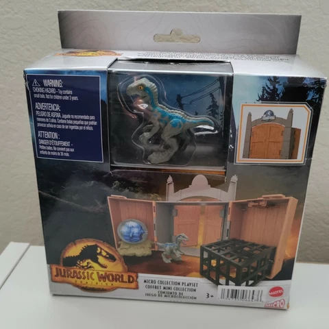 Jurassic World Dominion Micro Collection Playset with Blue & Gyrosphere NEW Cover
