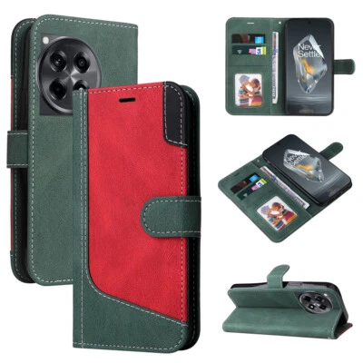 For OnePlus Nord N100 CE2 Lite 9 Dustproof Three-Color Patchwork Wallet Case - Image 1 of 4