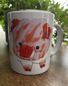Schwein Kaffeebecher Barnyard Tiere Blumen süß - Bild 1 von 7