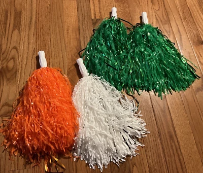 Just Pretend Cheerleader Pom-Poms Kids Toy Costume Accessory Set of 4 - Image 1 of 4