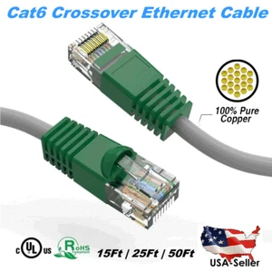 Cat.6 UTP Cross Booted Cables 15FT,25FT,50FT - Picture 1 of 5