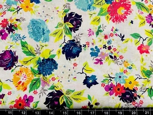 Tina Scrap 9"x21" Easter Bloom Spring Flower Rose Garden Easter Cotton Fabric - Picture 1 of 1