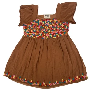 Savanna Jane Gr. Small Tunika Minikleid braun rosa rot blau gelb bestickt - Bild 1 von 11