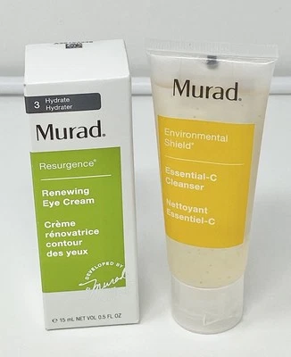 Crema de ojos renovadora Murad Resurgence 0,5 oz y limpiador esencial C de viaje 1,5 oz. Foto 1 de 4
