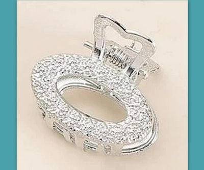 Маленький мини коготь для волос серебряный золотой металлический овальный свадебный зажим аксессуары для ее подарка - Изображение 1 из 4