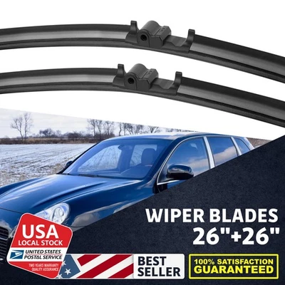 2Pcs Front Windshield Perfect fit Wiper Blades  For Volkswagen Touareg 2004-2006 — 第 1/4 张图片
