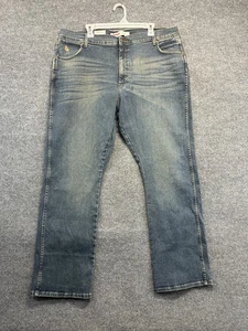 Wrangler Jeans Herren 40x32 Slim Bootcut Whiskered Dusty Wash Denim Hose - Bild 1 von 11